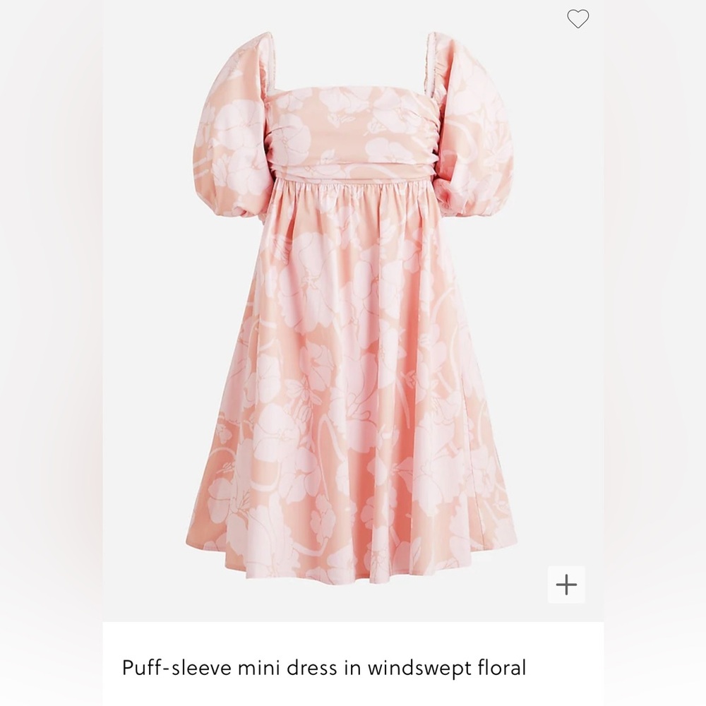 NWOT J Crew Collection Puff-sleeve Mini Dress (unworn)